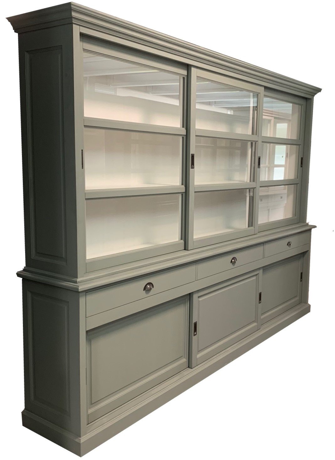 Buffetkast Ermelo Engels groen - wit 300 x 50/40 x 220 - nr. 1