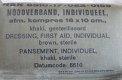 Verband Pakje, Nood, 16x10cm, Koninklijke Landmacht, 1966.(Nr.1) - 1 - Thumbnail