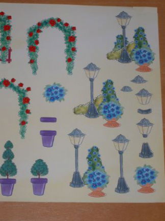 3D Knipvel (A4) --- MIREILLE --- Nr. Tuin T.302 --- Gezelligheid in de tuin - Afbeelding 3