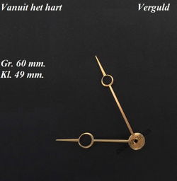 Brequet wijzers Franse pendule = Verguld =30037