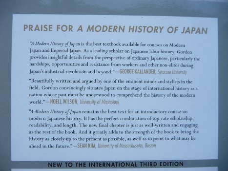 A modern history of Japan van Andrew Gordon 3de editie. - 2