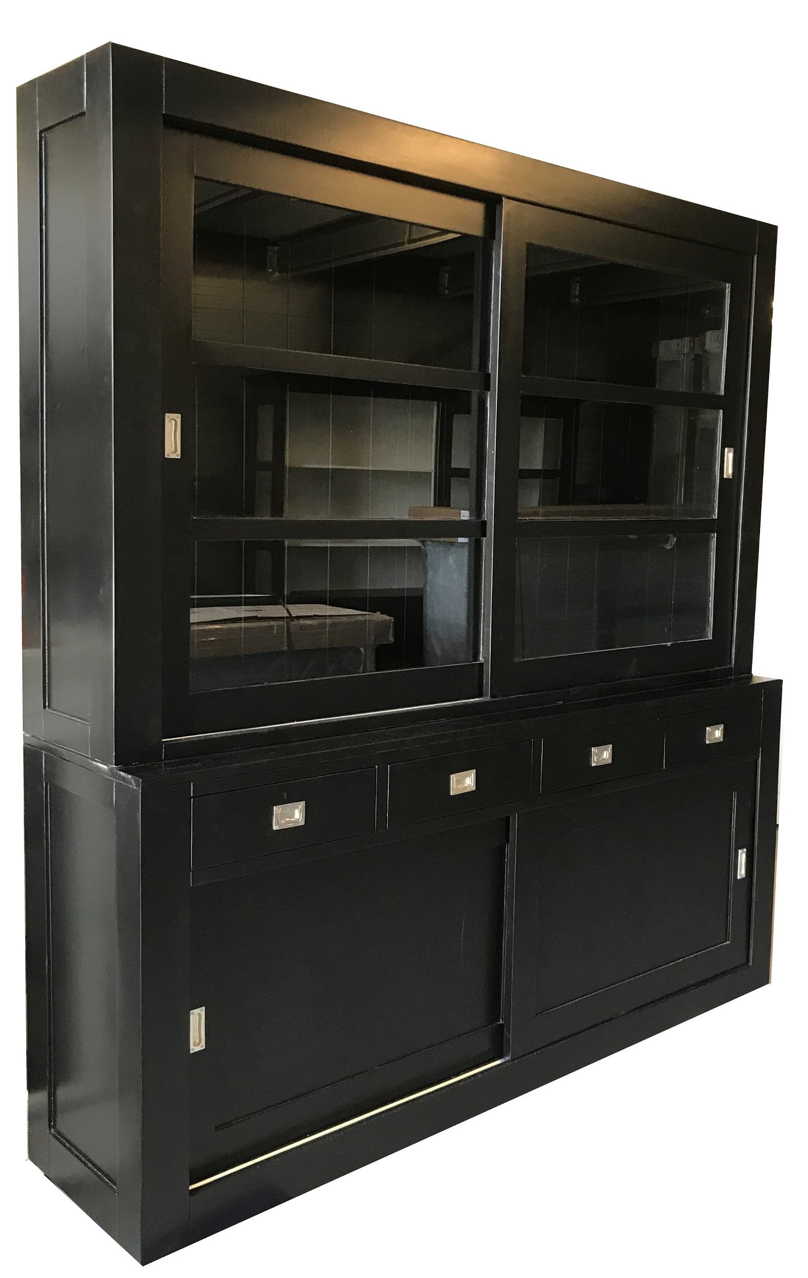 Winkelkast design Hasselt zwart - zwart 220 x 50/40 x 220 - nr. 1