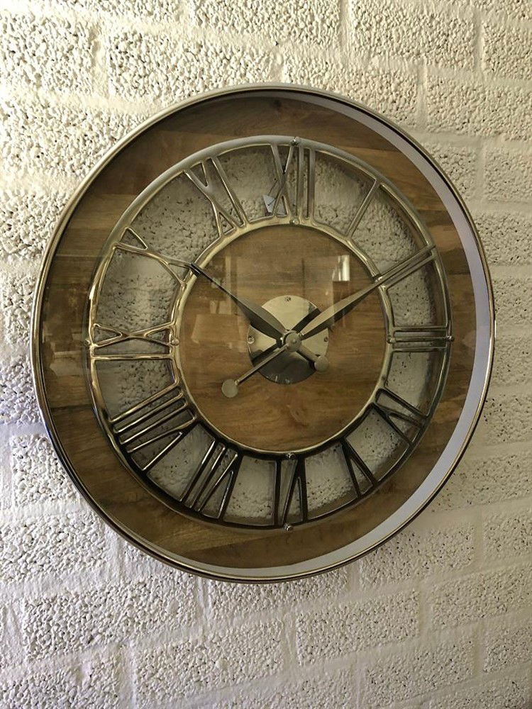 Prachtige solide zware ronde wandklok, zeer exclusief!! - nr. 1