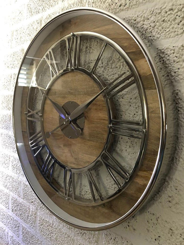 Prachtige solide zware ronde wandklok, zeer exclusief!! - Afbeelding 3