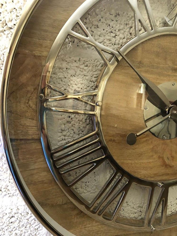 Prachtige solide zware ronde wandklok, zeer exclusief!! - Afbeelding 4