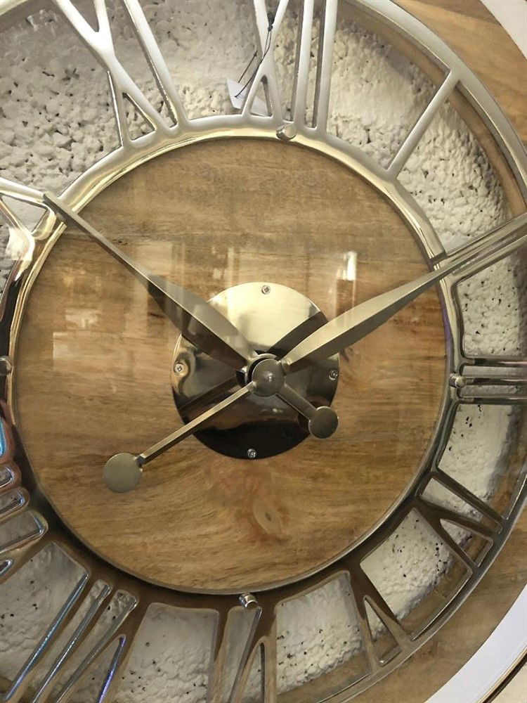 Prachtige solide zware ronde wandklok, zeer exclusief!! - Afbeelding 5