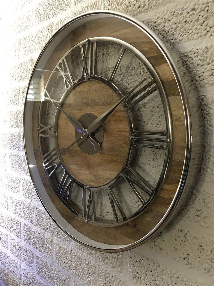 Prachtige solide zware ronde wandklok, zeer exclusief!! - Afbeelding 6