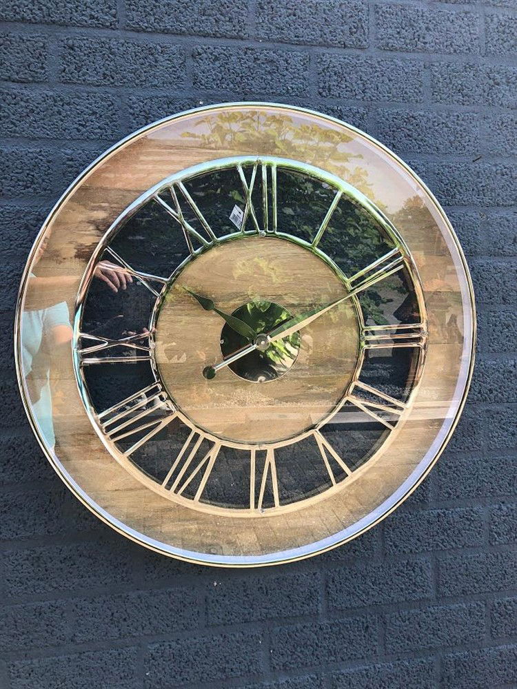 Prachtige solide zware ronde wandklok, zeer exclusief!! - Afbeelding 8