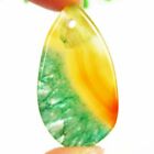 34x20x6mm Green Druzy Geode Agate druppelvormige kettinghanger,