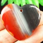 33x35x6mm Red Black Onyx Agate hart kettinghanger,