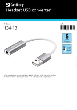 Headset USB converter aansluiten headset op USB poort pc
