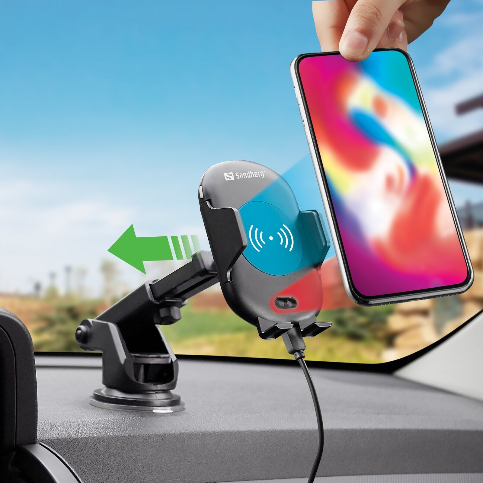 In Car Wireless Charger IR 10W mobiele telefoon houder en draadloze oplader in auto - Afbeelding 4