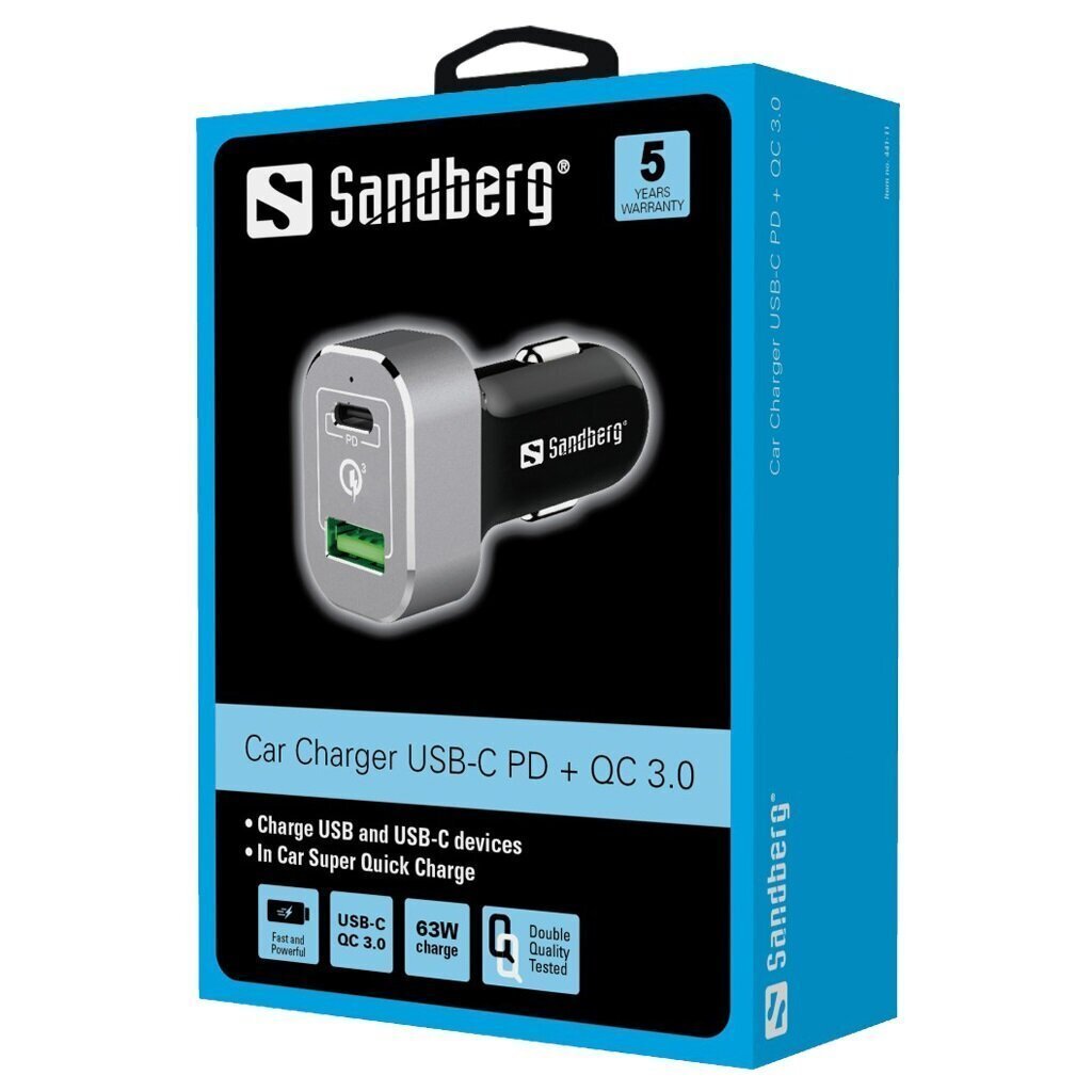 Car Charger USB-C PD + QC 3.0 63W autolader USB-C PD + QC 3.0 63W - Afbeelding 4