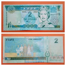 Fiji 2 Dollars P 104 a ( ND 2002 ) UNC 