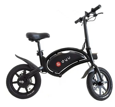 DYU D3F Folding Moped Electric Bike 14 Inch Inflatable Rubber Tires 240W Motor Max Speed 25km - 0