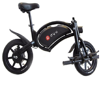 DYU D3F Folding Moped Electric Bike 14 Inch Inflatable Rubber Tires 240W Motor Max Speed 25km - 2
