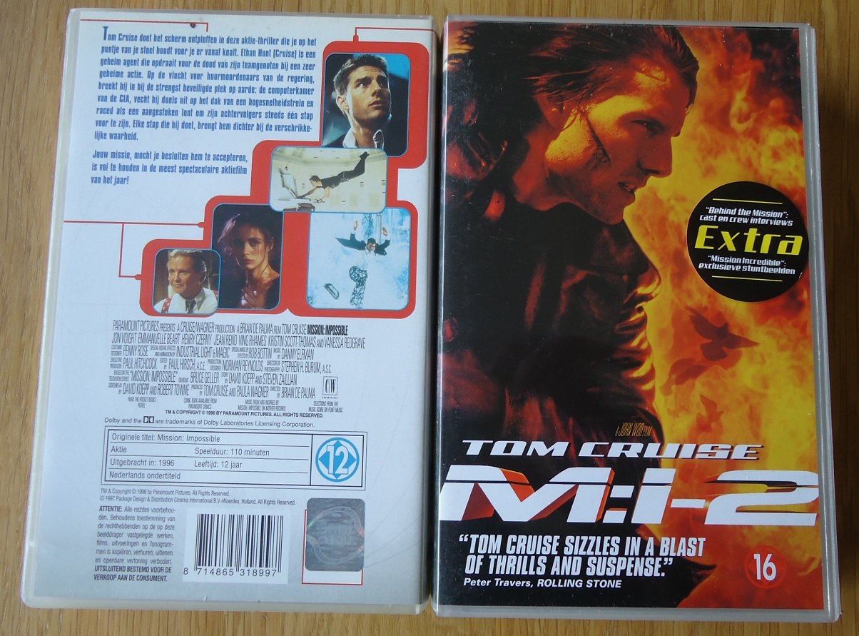 Te koop "Mission Impossible I en II" op nieuwe VHS-video. - Afbeelding 4