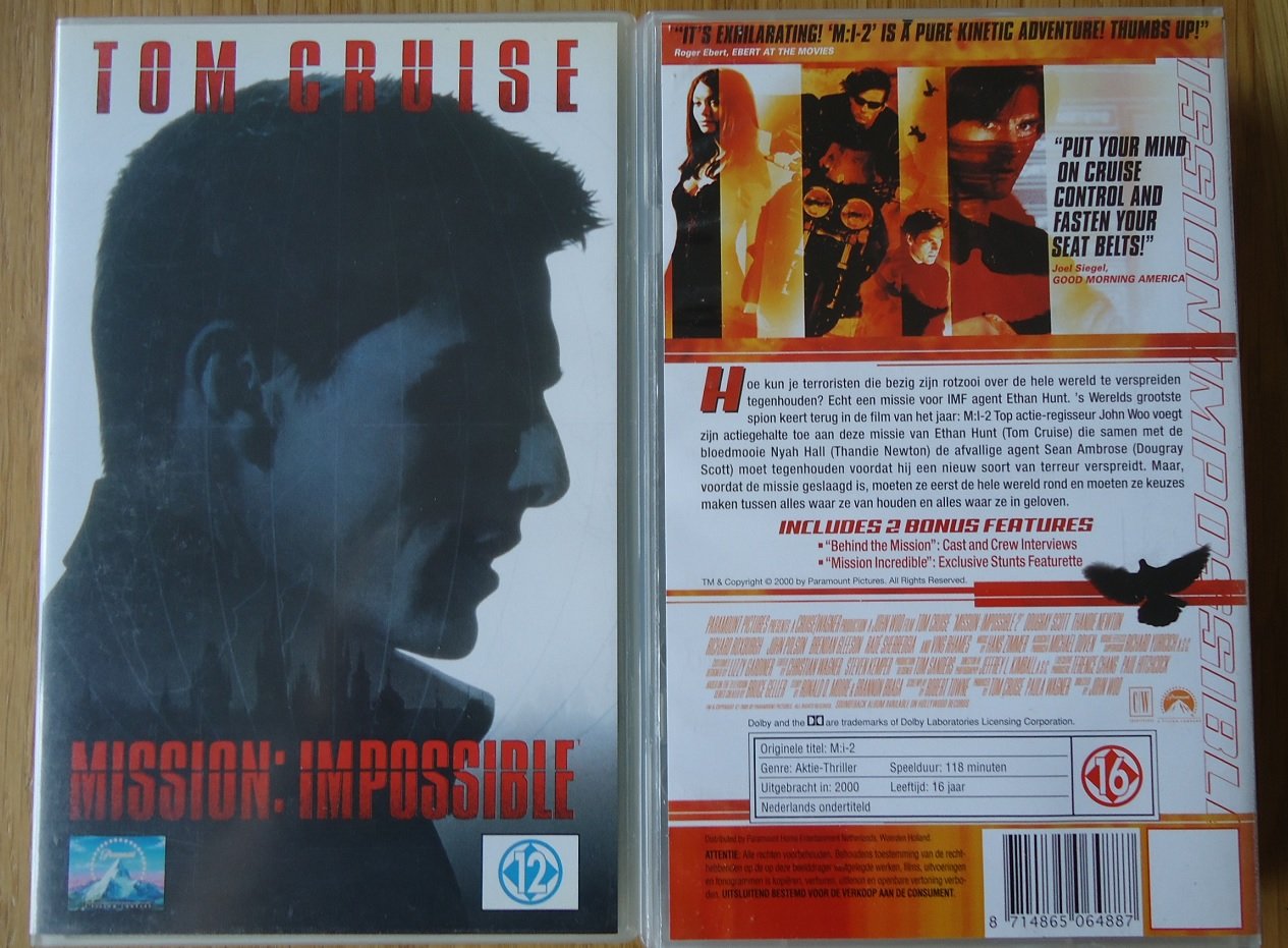 Te koop "Mission Impossible I en II" op nieuwe VHS-video. - Afbeelding 6