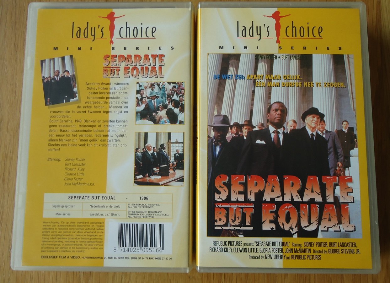 De miniserie "Separate But Equal" met Sidney Poitier op VHS. - Afbeelding 3
