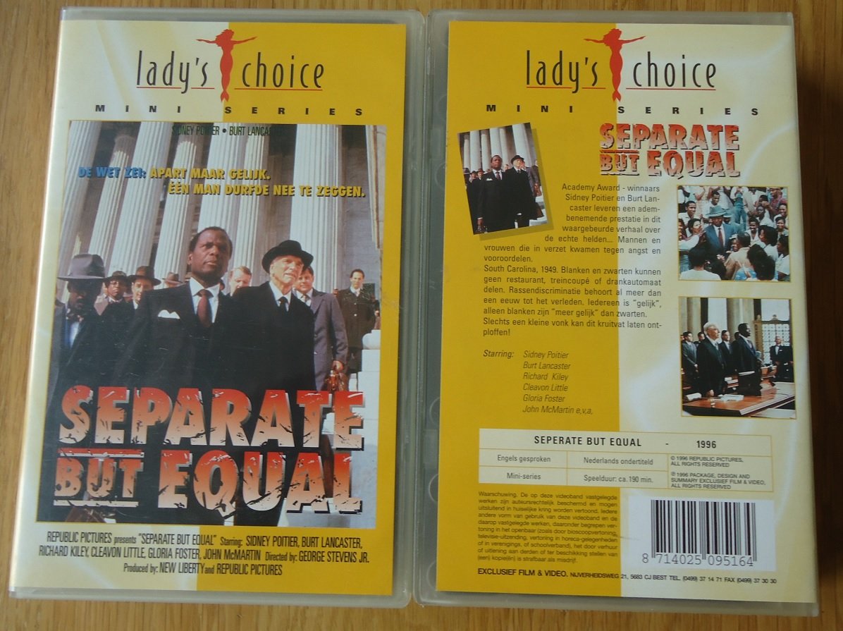De miniserie "Separate But Equal" met Sidney Poitier op VHS. - Afbeelding 5
