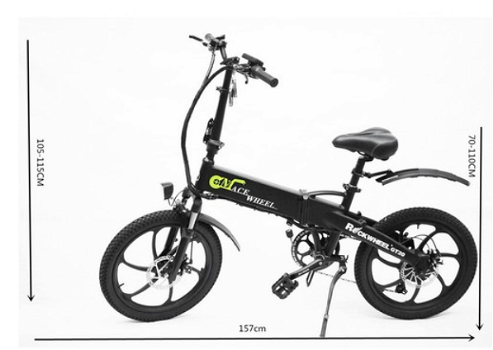 CMACEWHEEL GT20 Folding Electric Bike 20 Inch, Max Speed 30km/h Up To 30km - 4