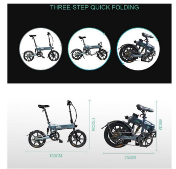 FIIDO D2S Folding Moped Electric Bike Gear Shifting Version - 2