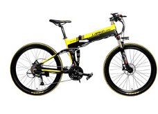 LANKELEISI XT750 Folding Electric Bike Bicycle 48V 10.4AH 400W Motor 26in
