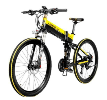 LANKELEISI XT750 Folding Electric Bike Bicycle 48V 10.4AH 400W Motor 26in - 2