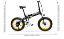 LANKELEISI X2000 Plus Folding Electric Bike Bicycle 48V 10.4AH 500W - 2 - Thumbnail