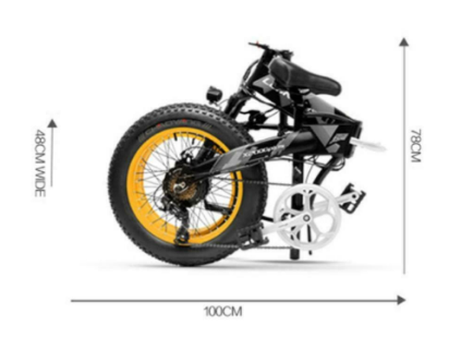 LANKELEISI X2000 Plus Folding Electric Bike Bicycle 48V 10.4AH 500W - 5