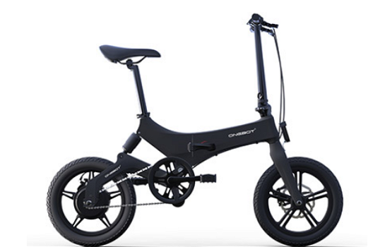 ONEBOT S6 Portable Folding Electric Bike 250W Motor Max 25km/h 6.4Ah Battery - Black - 0