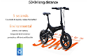 ONEBOT S6 Portable Folding Electric Bike 250W Motor Max 25km/h 6.4Ah Battery - Black - 4 - Thumbnail