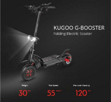 KUGOO G-BOOSTER Folding Electric Scooter Dual 800W Motors 3 Speed Modes Max 55km/h - 1