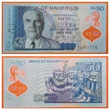Mauritius 50 rupees 2013 P-65 Polymer UNC