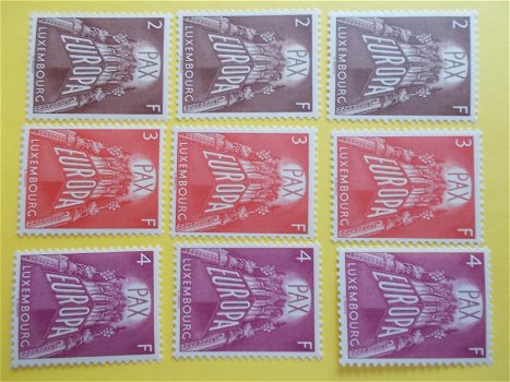 Luxemburg 3 x Cept 1957 572/574 Postfris per serie 16,95 - 1
