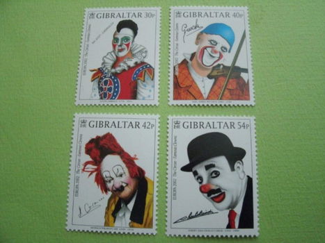 Gibraltar Cept 2002 Circus Clowns mi 1002-1005 Postfris - 0