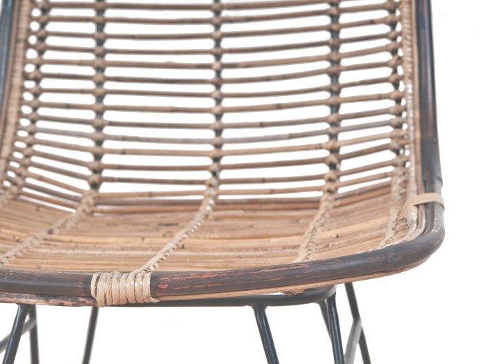 Stoel Horizon in Rotan met Zwart onderstel – Bohemian style - Afbeelding 4