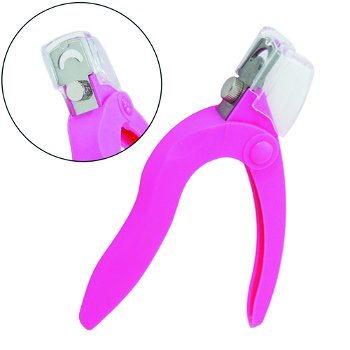 Nagel tip knipper SAFETY TRIPLE CUT, roze - 0