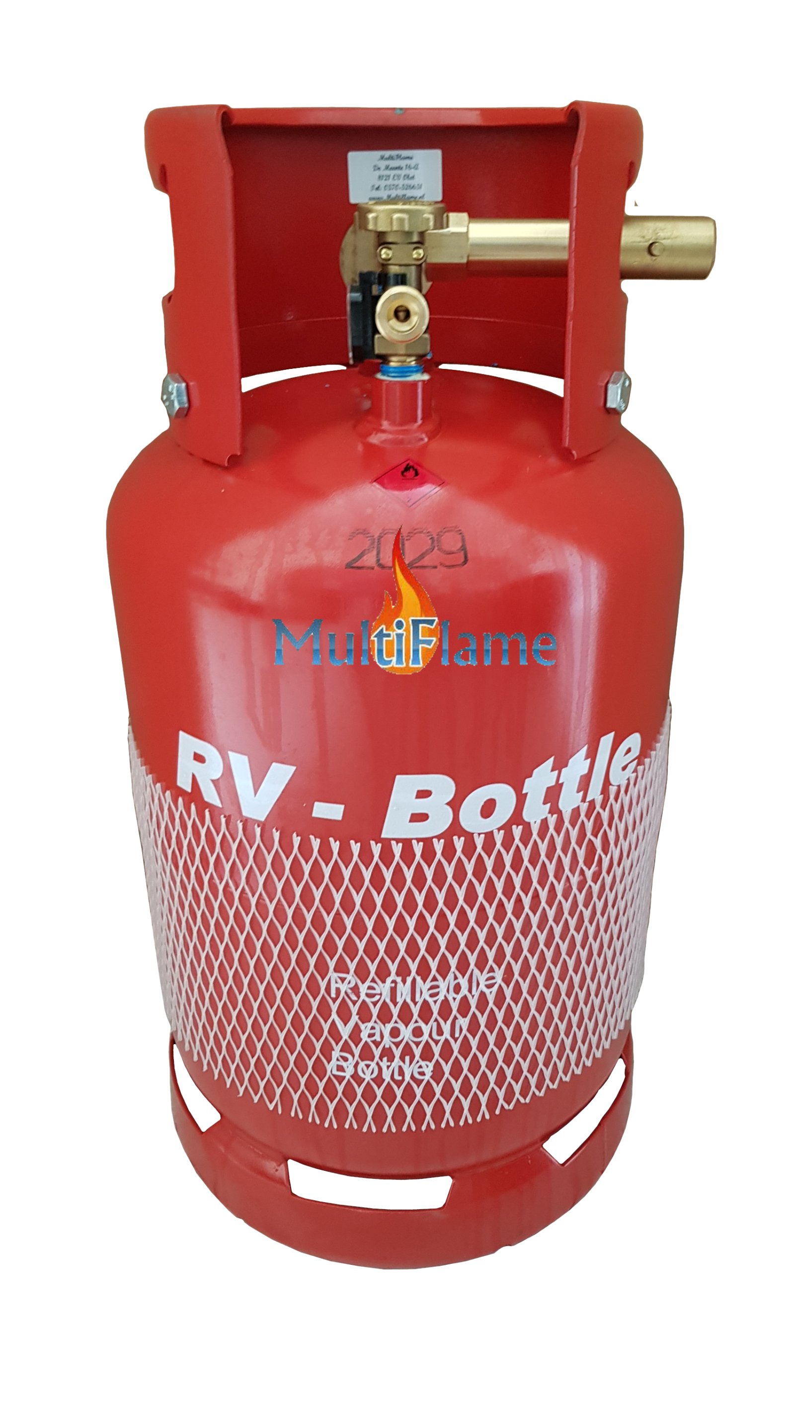 RV Bottle 26.5 Liter met kraag LPG gasfles hervulbaar - Afbeelding 2