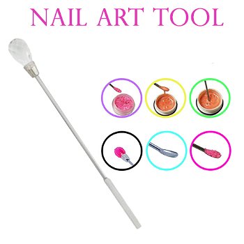 RVS nail art gel spatel, TRANSPARANT - 0