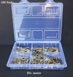 Wekkersleutel = 100 stuks = div. maten =40255