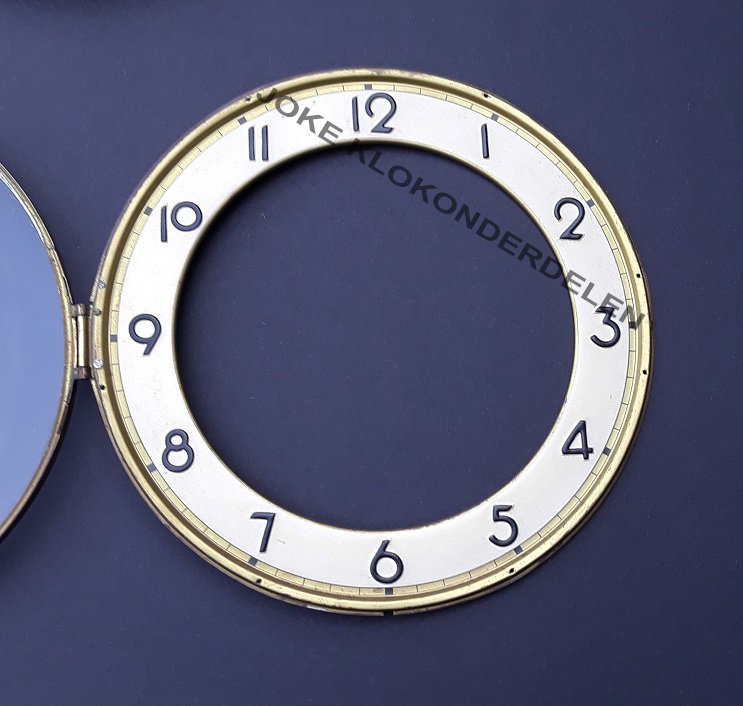 Pendule deur / wijzerplaat = bol glas =43038 - Afbeelding 2