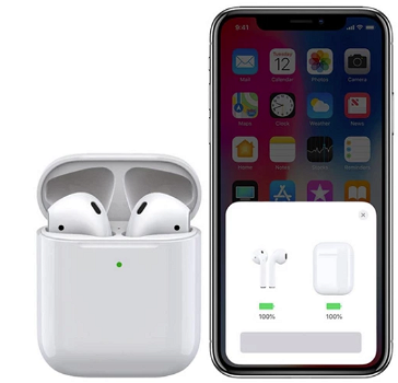 Apods i500 Bluetooth 5.0 Pop-up Window TWS Earbuds Independent Usage Wireless Charging IPX5 - White - 3