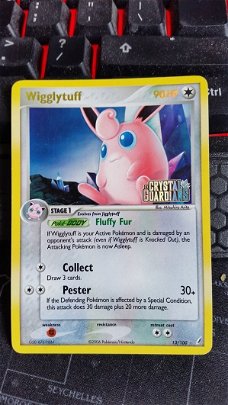 Wigglytuff  13/100  (reverse) Holo   Ex Crystal Guardians gebruikt