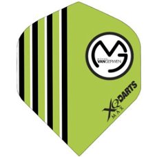 Dart Flight Michael van Gerwen green transparant small logo