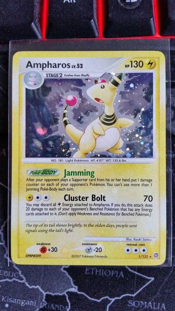 Ampharos 1/132 Holo Diamond & Pearl: Secret Wonders nm bleed - nr. 1