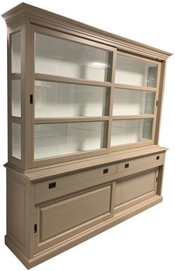 Buffetkast taupe - wit Bussum 240 50/40 x 220cm