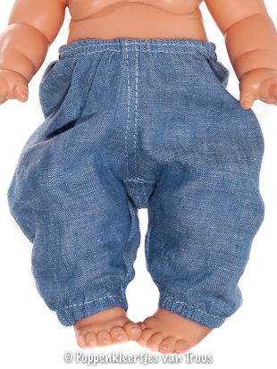 Paola Reina 34 cm Topje/broekje/bloem/blauw - Afbeelding 4