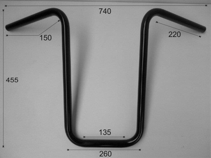HD Narrow Ape hanger High + dimpels 1 inch (Nu 10% korting) - Afbeelding 2
