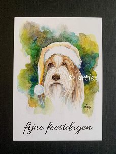 Kerst Bearded Collie bruin